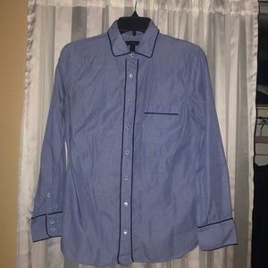 J Crew Blue Collared Top
